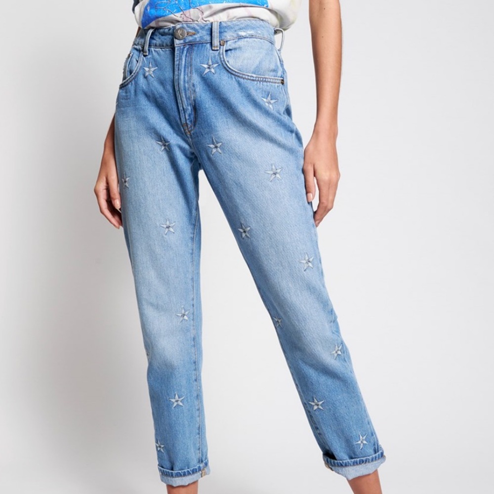 NWT One Teaspoon Limited Edition Pacific Star Awesome Baggies jeans size 25